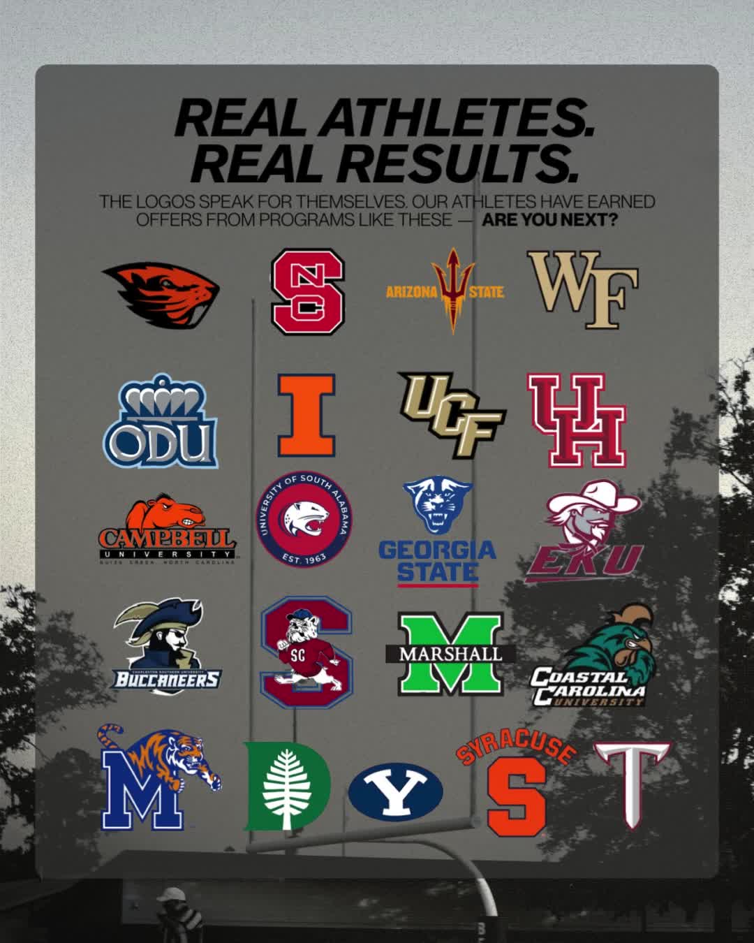 College programs where athletes have earned offers