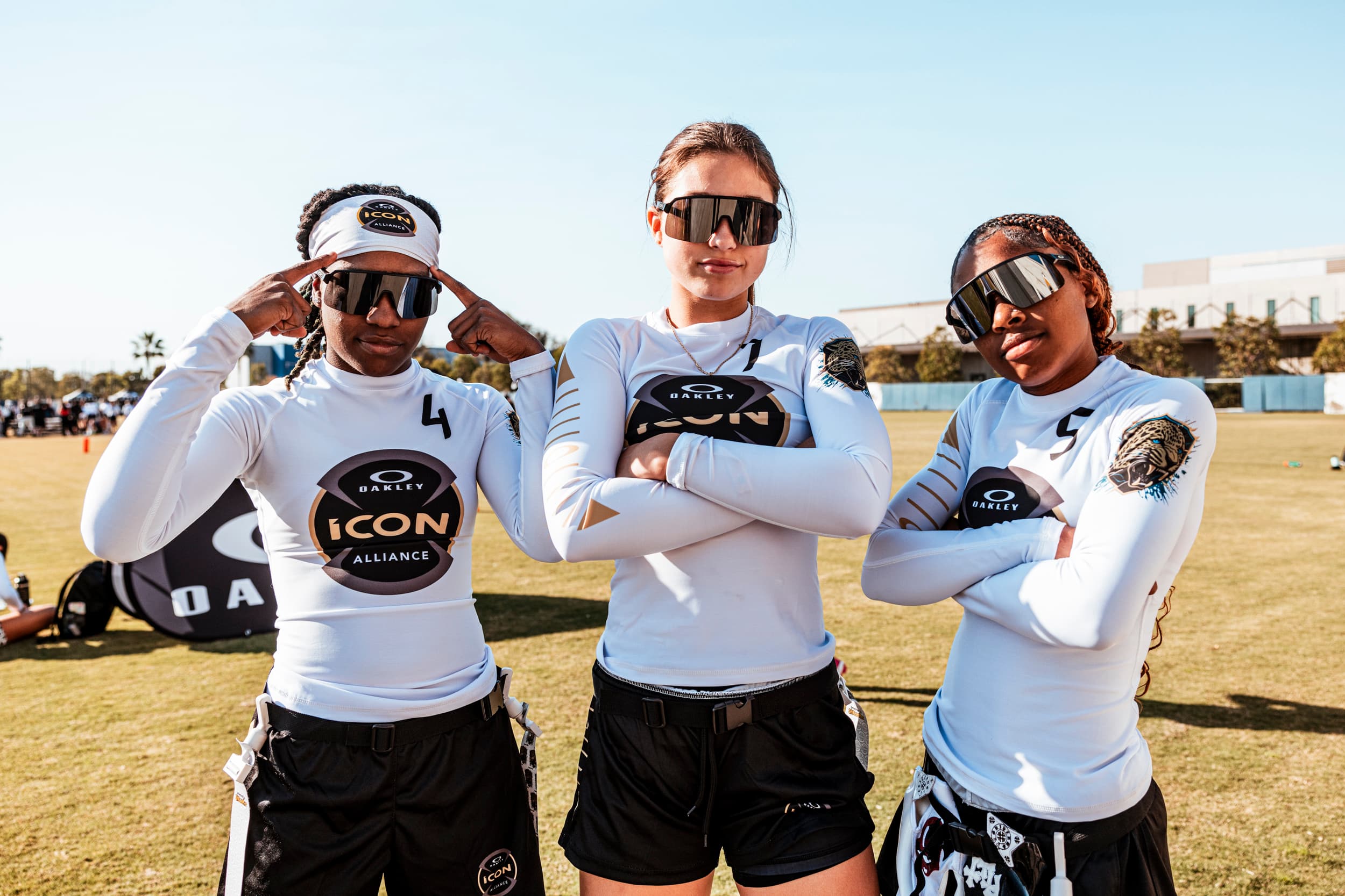 Flag football athletes