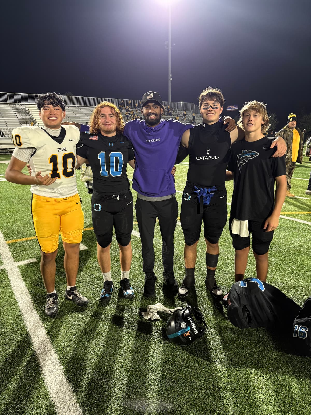 David Moore with his quarterbacks